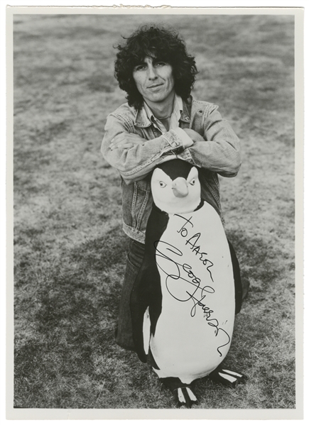  George Harrison Inscribed and Signed Photograph. Glossy pub...