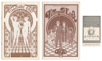  Group of 8 Rock Concert Programs and Tickets. 1960s-80s. In...