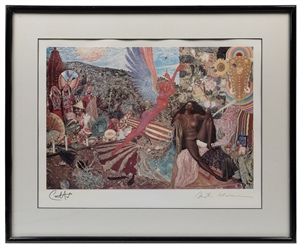 Carlos Santana Signed “Annunciation" Lithograph. 1990. Colo...