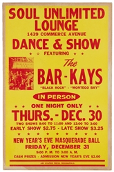 The Bar-Kays Soul Unlimited Lounge window card. Indianapoli...