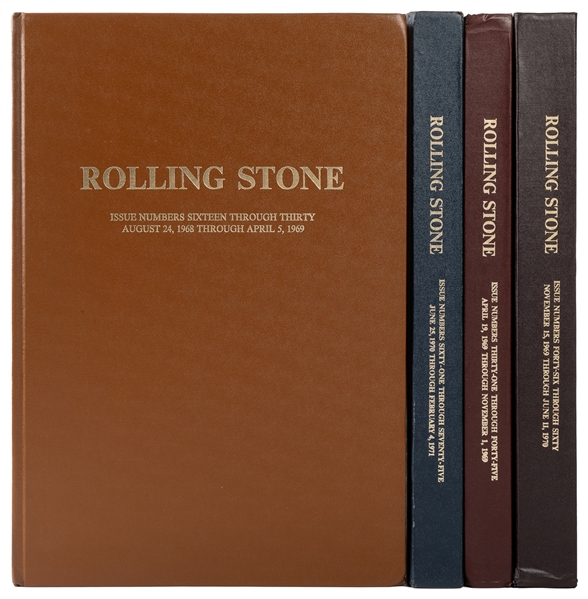  [ROLLING STONE]. Four bound volumes of Rolling Stone, 1968 ...