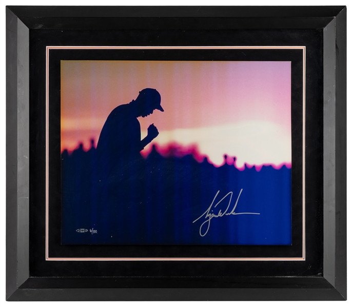  Tiger Woods Signed 1990s “Sunset" Photograph. Upper Deck, c...
