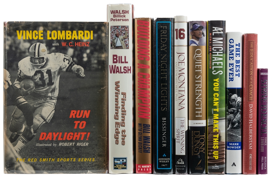  [SPORTS]. Ten volumes on football, 7 signed. Including: WAL...