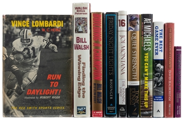  [SPORTS]. Ten volumes on football, 7 signed. Including: WAL...