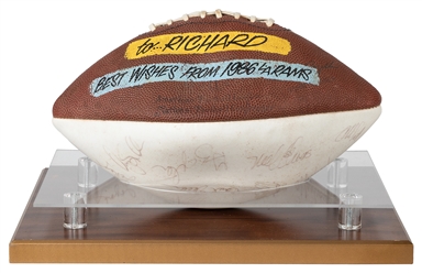  1986 L.A. Rams Team Signed Football. A Wilson regulation si...