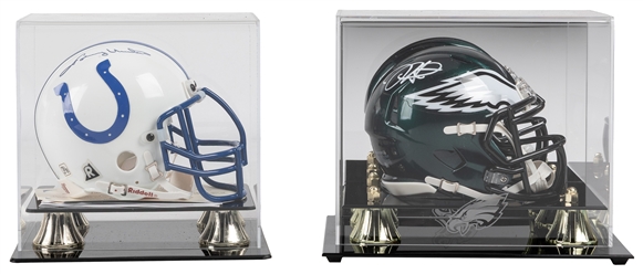  Group of 6 Signed NFL Mini Helmets. Six autographed mini he...