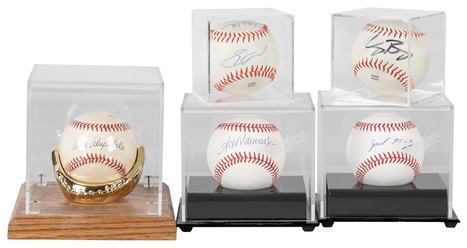  Five MLB Dodgers Signed Baseballs. Including Zack McKinstry...