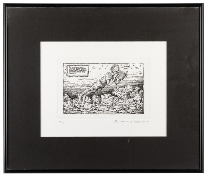  R. Crumb “Quiet Study" Signed Limited Edition Etching. [Wil...