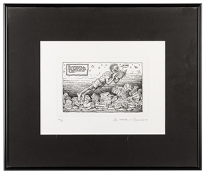  R. Crumb “Quiet Study" Signed Limited Edition Etching. [Wil...