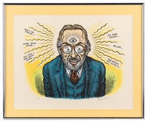  R. Crumb Third Eye Signed Limited Edition Serigraph. Wildwo...