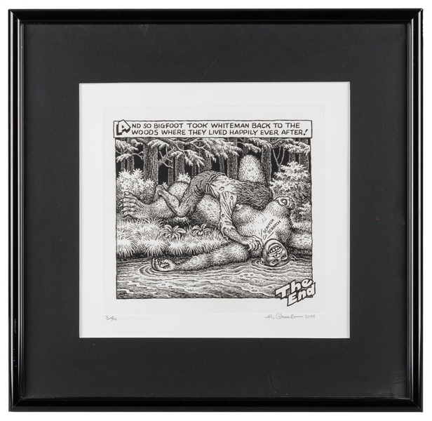  R. Crumb Whiteman Meets Bigfoot Signed Limited Edition Etch...