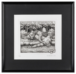  R. Crumb Whiteman Meets Bigfoot Signed Limited Edition Etch...