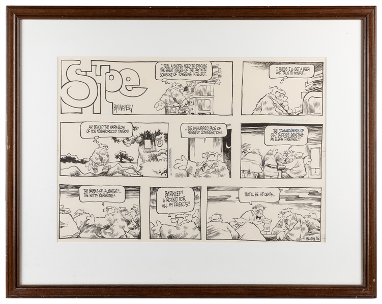  MACNELLY, Jeff (1947 – 2000). Shoe Original Sunday Comic St...
