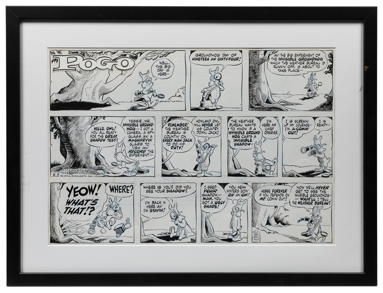  KELLY, Walt. Pogo Sunday Comic Strip Original Art. Hall Syn...