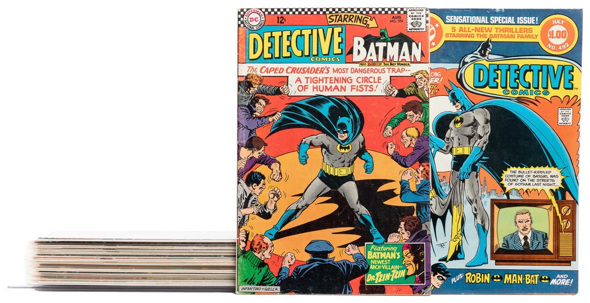  Detective Comics. Group of 18 comics. DC, 1966-80. Includes...