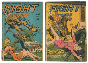  Fight Comics #42 and #45. Fiction House, 1946. Joe Doolin a...