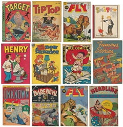  Group of 14 mostly Golden Age comics. Including: Target V9 ...