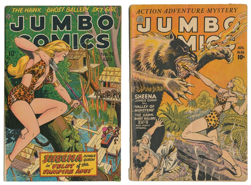 Jumbo Comics #78 and #66. Fiction House, 1944/45. Including...