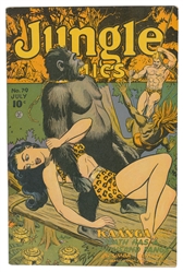  Jungle Comics. Group of 5 comic books. Fiction House, 1945-...