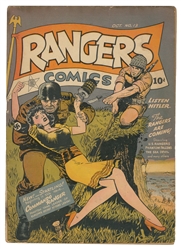  Rangers Comics #13. Fiction House, 1943. War cover. Hanging...