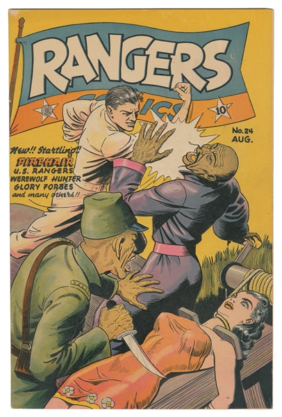 Rangers Comics #24. Fiction House, 1945. Joe Doolin torture...