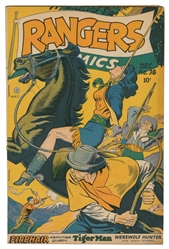  Rangers Comics #38. Fiction House, 1947. Joe Doolin hanging...
