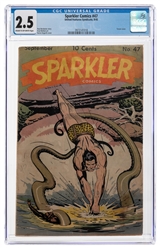  Sparkler Comics Nos. 47, 50, and 53 CGC Group. Including: N...
