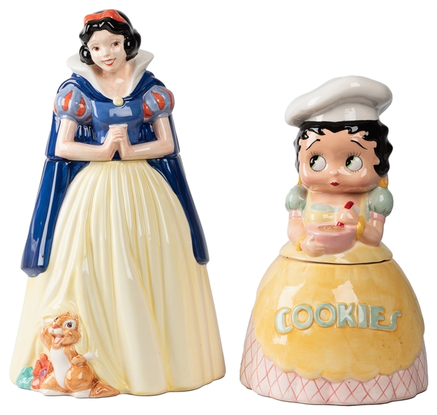  Two Figural Ceramic Cookie Jars. Including: Snow White (Tre...