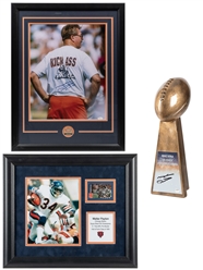 [CHICAGO BEARS]. Walter Payton and Mike Ditka. Three signed...