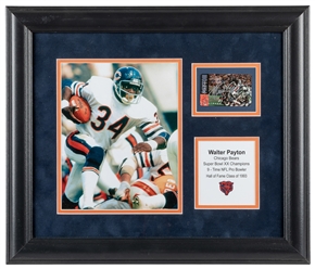  [CHICAGO BEARS]. Walter Payton and Mike Ditka. Three signed...