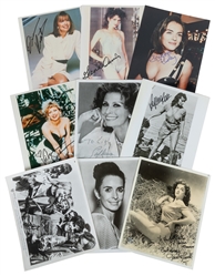  [MOVIE ACTRESSES]. Nine 8 x 10" Photos Signed by Movie Actr...