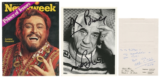  Trio of Modern Autograph Items, including: CLARKE, Arthur C...