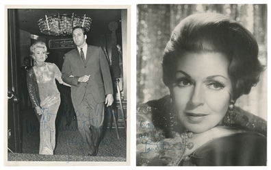  Group of 7 Hollywood and entertainer signed photographs. Gl...