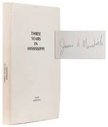  [AFRICAN-AMERICANA]. MEREDITH, James (b. 1933). Three Years...