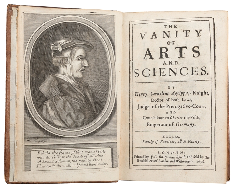  AGRIPPA, Henry Cornelius (1486-1535). The Vanity of Arts an...