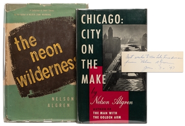 ALGREN, Nelson (1909-1981). Pair of First Editions in Dust ...