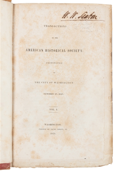  [AMERICANA]. [FORCE, Peter (1790-1868), printer]. Sammelban...
