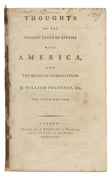  [AMERICANA]. [FRANKLIN, Benjamin (1706-1790), contributor]....