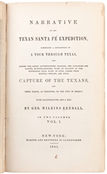  [AMERICANA]. KENDALL, George Wilkins (1809-1867). Narrative...