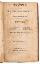  [AMERICANA]. THOMAS, David (1770-1857). Travels Through the...