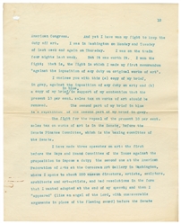  [ART IN AMERICA]. QUINN, John (1870-1924). Memorandum Again...