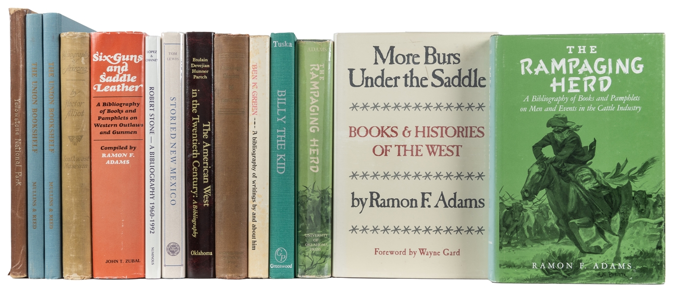  [BIBLIOGRAPHIES]. Group of 15 volumes, mainly Western Ameri...