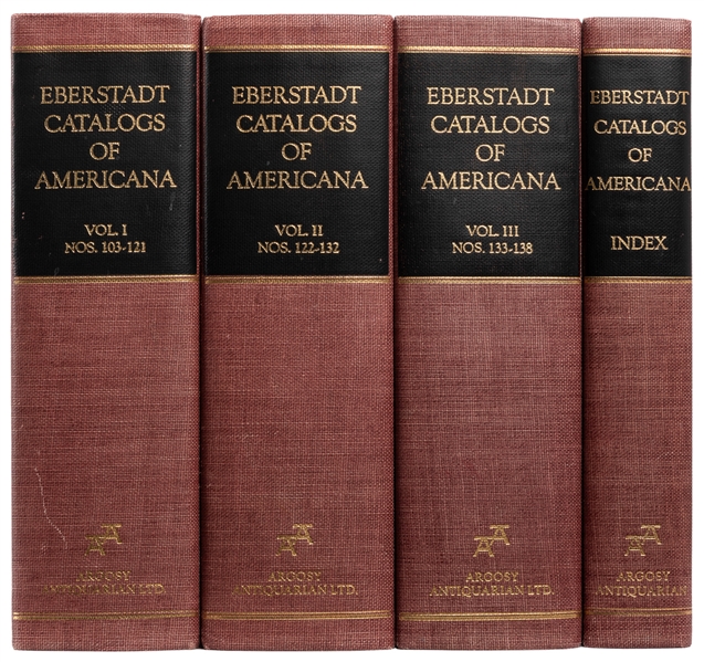  [BOOKS ABOUT BOOKS]. The Annotated Eberstadt Catalogs of Am...