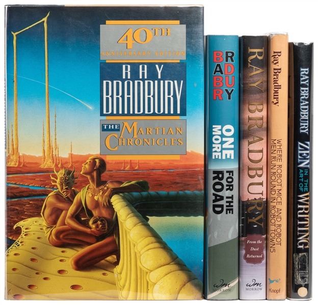  BRADBURY, Ray (1920–2012). Five Titles, Three Signed by Bra...