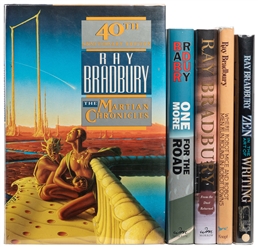  BRADBURY, Ray (1920–2012). Five Titles, Three Signed by Bra...