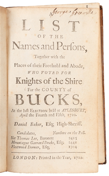  [BRITISH HISTORY]. A List of the Names and Persons, Togethe...