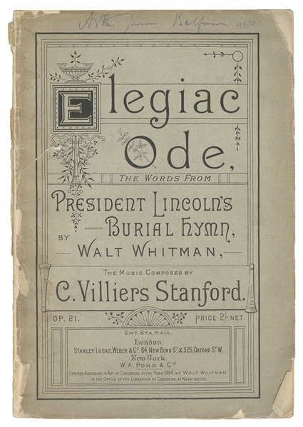  [BRITISH PRIME MINISTERS]. [BALFOUR, Arthur James (1848-193...