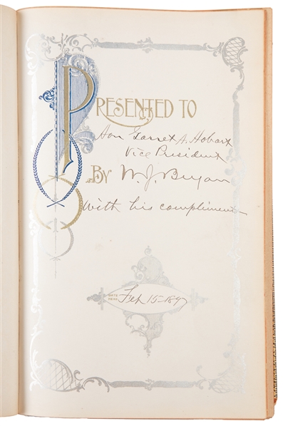  BRYAN, William Jennings (1860-1925). The First Battle. A St...