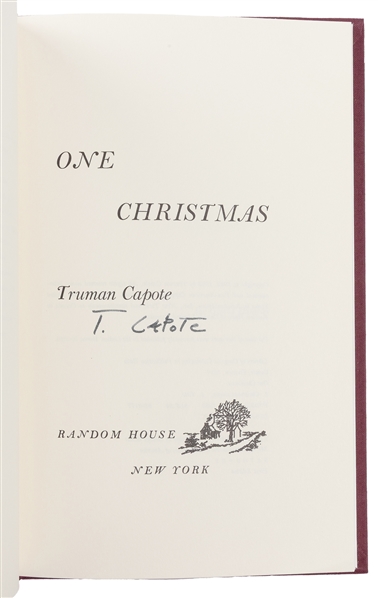  CAPOTE, Truman (1924-1984). One Christmas. New York: Random...