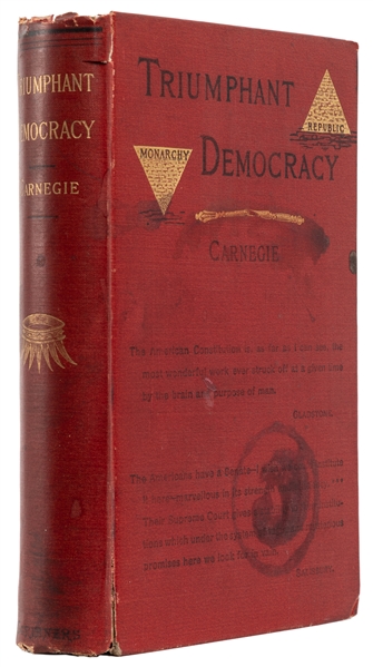  CARNEGIE, Andrew (1835-1919). Triumphant Democracy or Fifty...